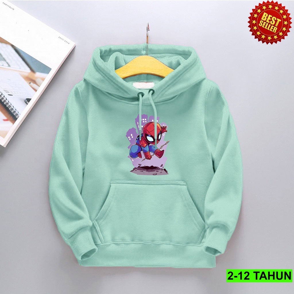 Jumper Hoodie Anak  SPYDER KIDs II Jaket Hoodie Anak Viral Bahan Fleece Sz M - XL ( Laki Laki &amp; Peremepuan )