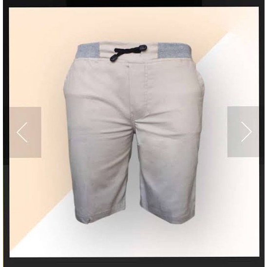 Celana Pendek Pria Cowok Dewasa Chino Rip Karet Pinggang Kolor Chinos Katun Kombet Stret Bahan Ngaret