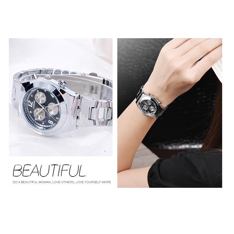 Longbo 8399 Jam Tangan Wanita Casual Bisnis Stainless Steel Metal
