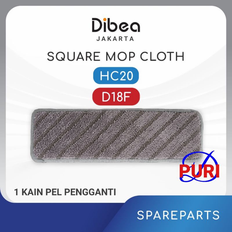 Square Mop Dibea D18F HC20 Kain Pel Persegi