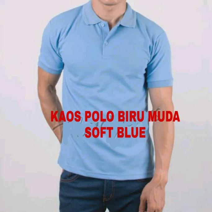 PROMO KAOS POLO BIRU MUDA - POLO SHIRT SKY BLUE - POLO POLOS KAOS POLOS