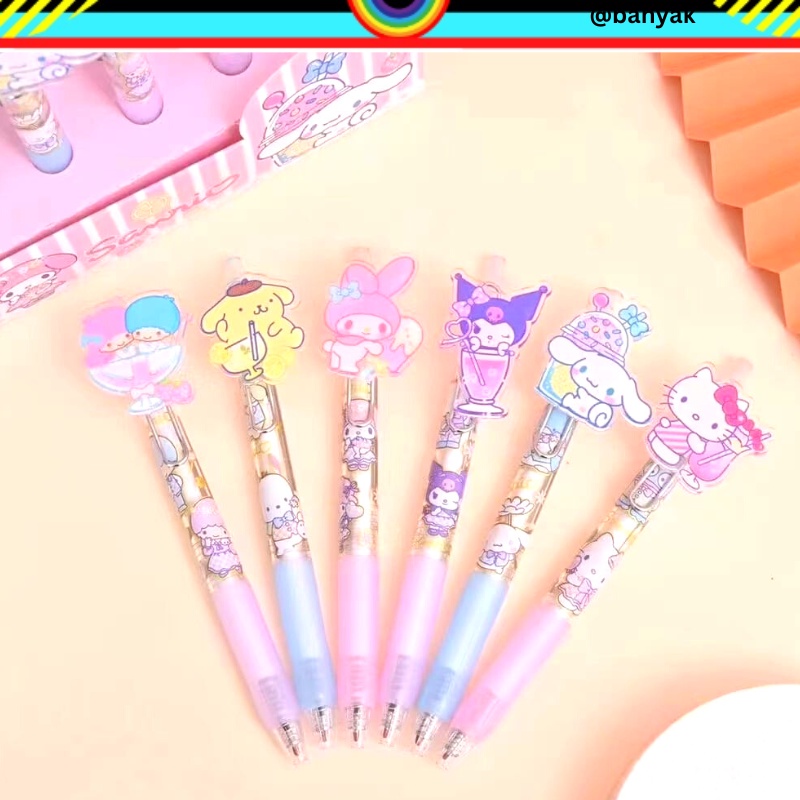 PULPEN PULLPEN PULPENN MIKA HELLOKITTY PEN SANRIO PEN LUCU ATK PULPEN SANRIO KUROMI POMPOMPURIN CINNAMOROLL MY MELODY HELLO KITTY PULPEN HK @banyak