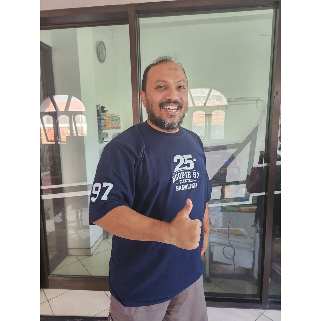 Kaos | Tshirt Alumni  Teknik Elektro Universitas Brawijaya Malang | Ngopie Family | 1997 | 25tahun A