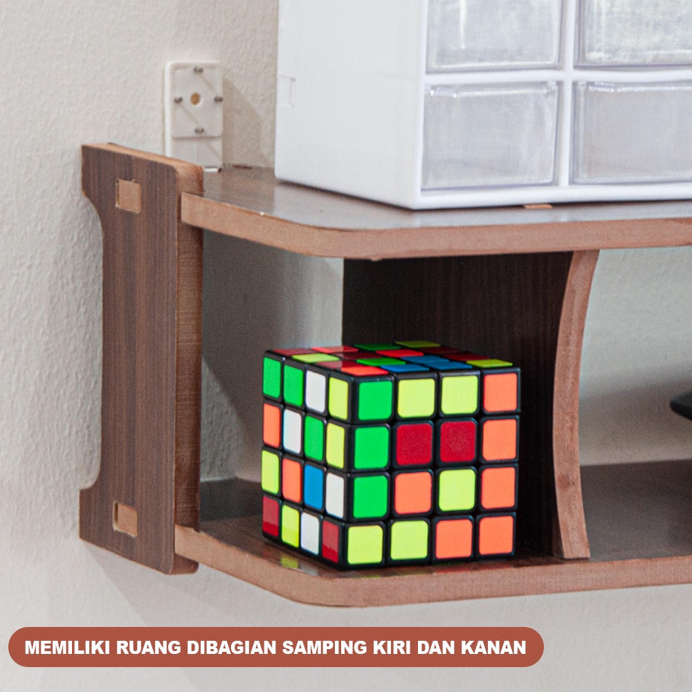 Rak Ambalan Gantung Dinding Minimalis Serbaguna 60cmx19cm MDF - LC036M