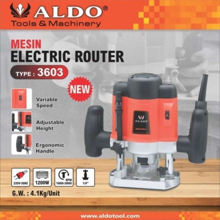 ALDO Mesin Router Electric 3603 Mesin Profil Listrik