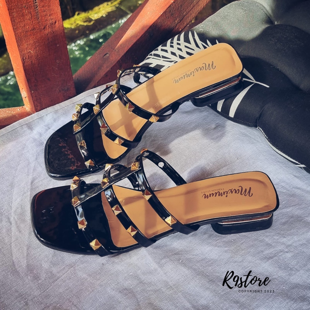 R9 Sandal Wanita Hak 3cm Sendal Dinamit