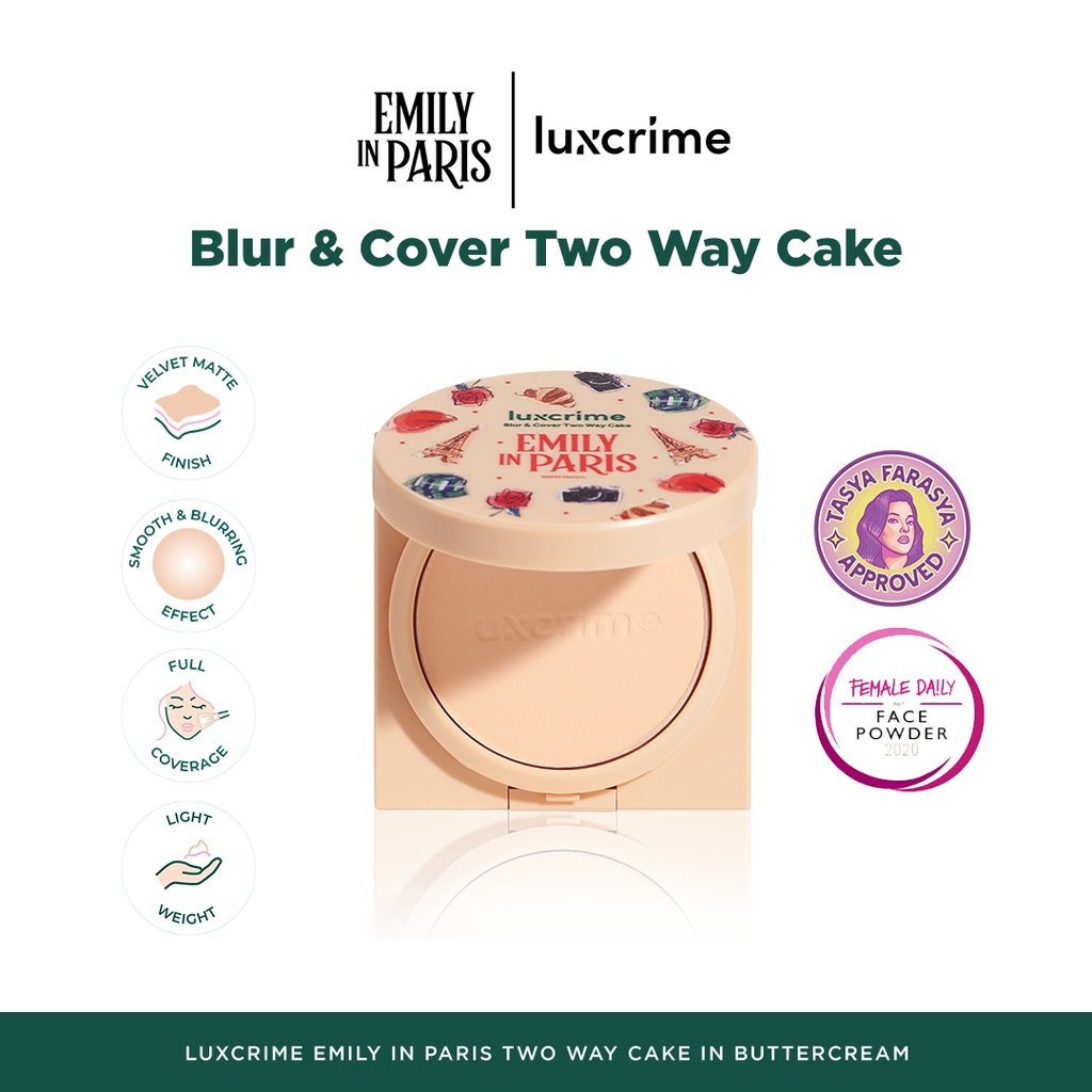 Luxcrime Blur &amp; Cover Two Way Cake (Refill/Full)