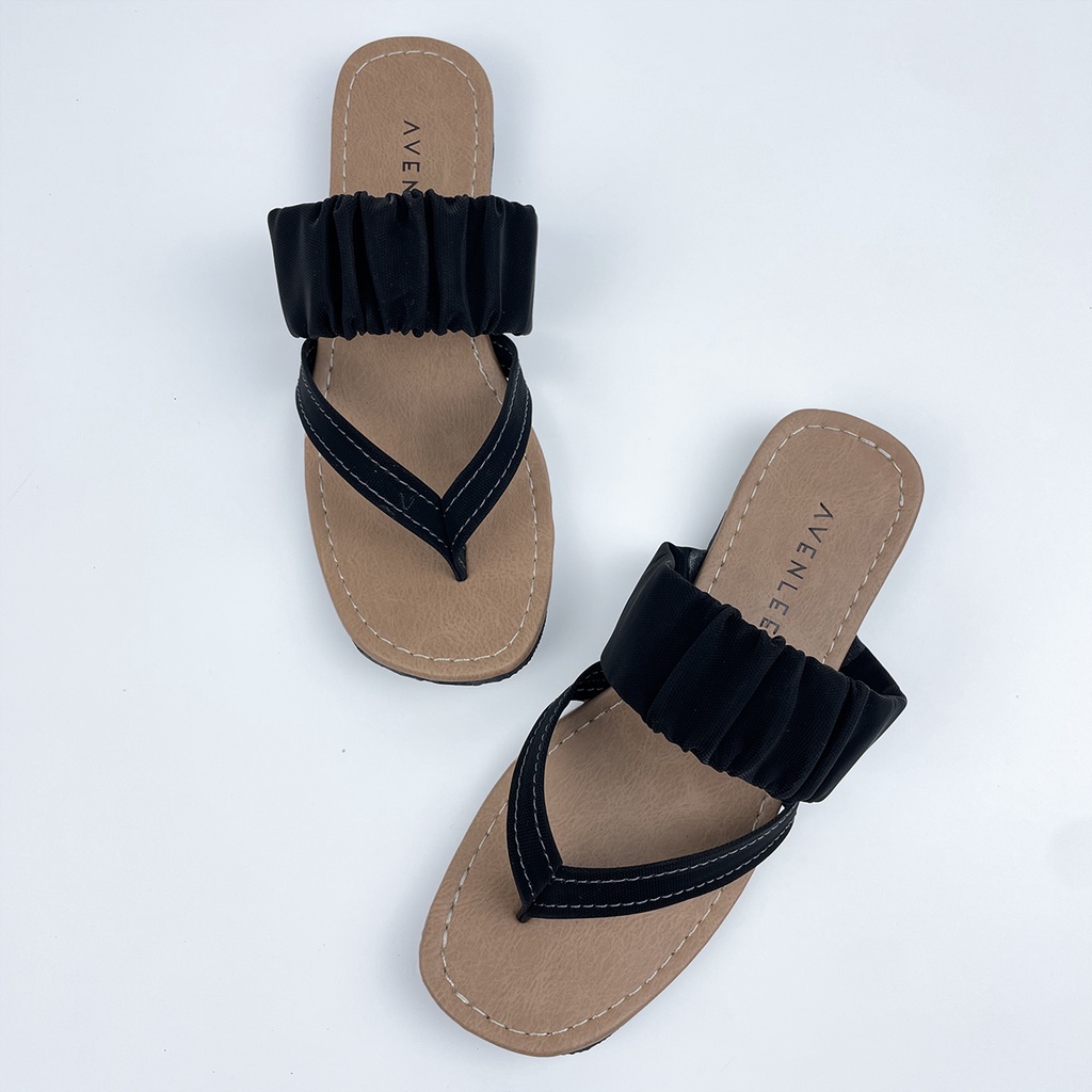 Sandal Jepit Wanita Simpel Elegan Teplek Sol Karet Avenlee Beiza