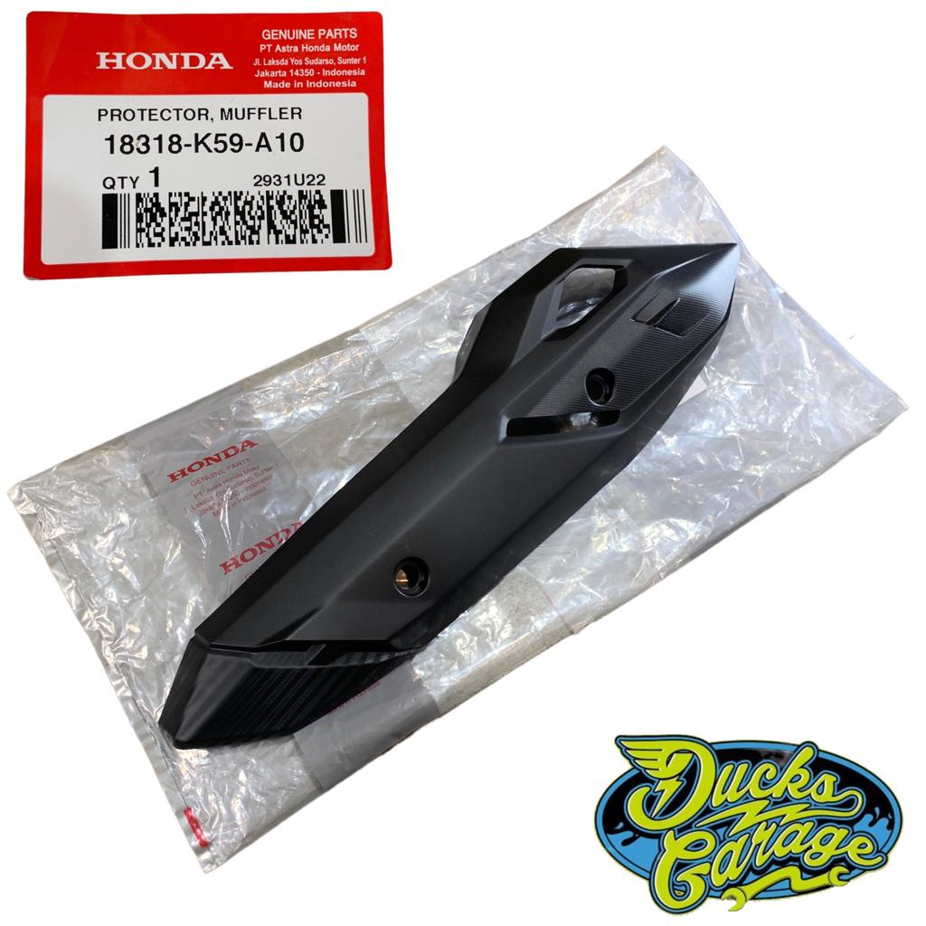 18318-K59-A10 Cover Tameng Tutup Knalpot Honda Vario 125 150 LED 2015 - 2017 Original