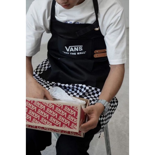 Celemek apron vans checkerboard