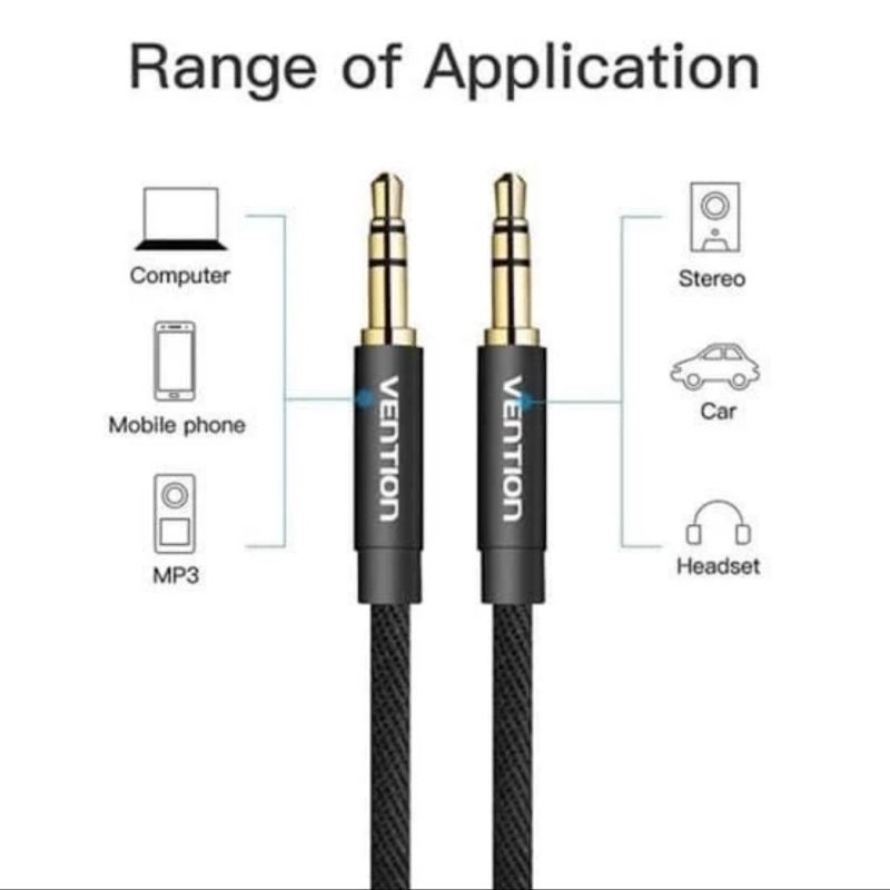 Vention BAGBF Original 1M Aux 3.5mm audio jack male extension cable