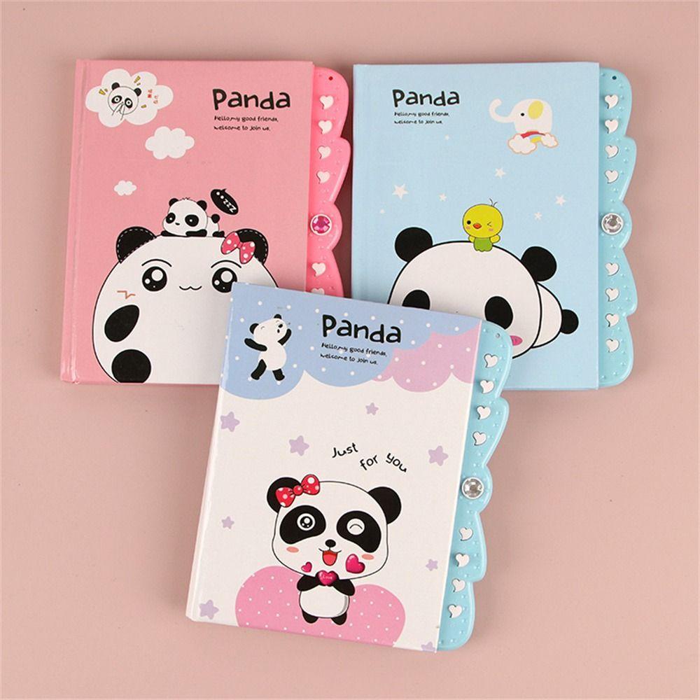 NICKOLAS1 Password Diary Anak Hadiah Perlengkapan Sekolah Animals Small Dengan Kunci Kawaii Notepad