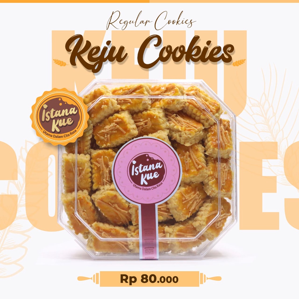 

ISTANA COOKIES Kue Kering kastengel keju / Kue Kastangel Isi 450 gram / kue cemilan keluarga / KUE LEBARAN