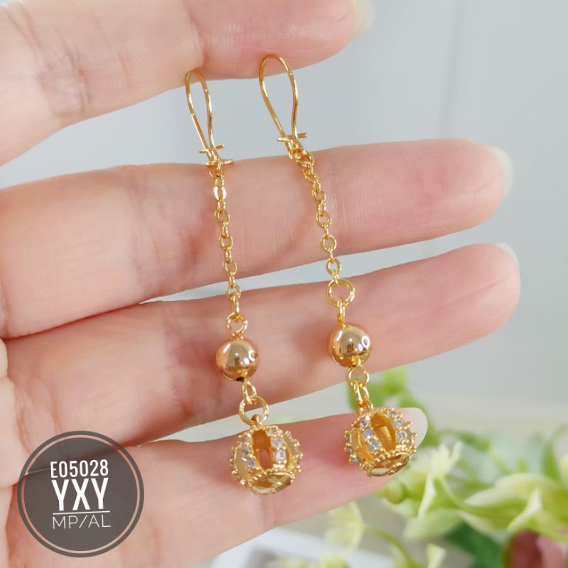 Anting yaxiya jurai bulat gold E05028