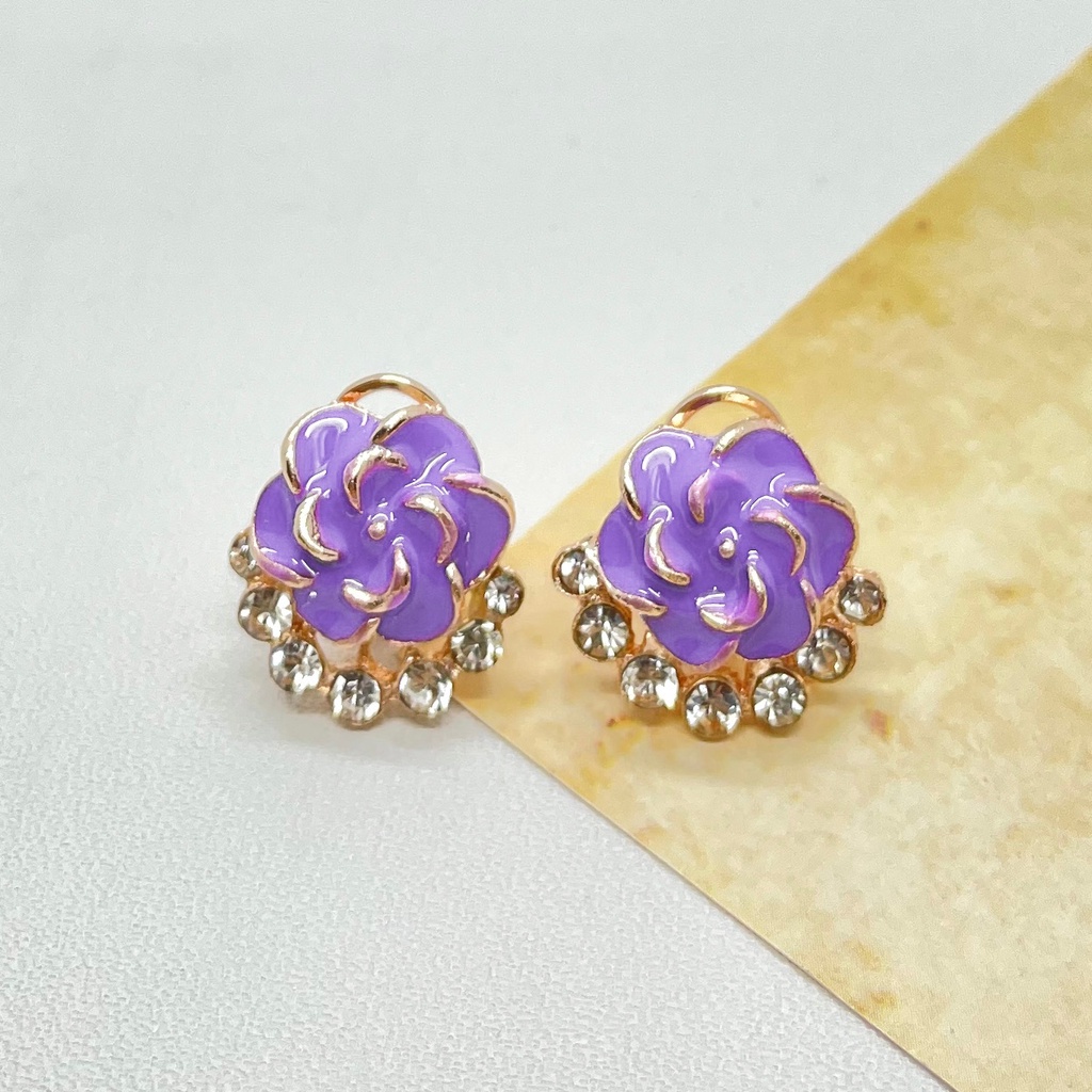 Anting fashion wanita bentuk bunga jepang camelia model jepang terbaru lucu imut