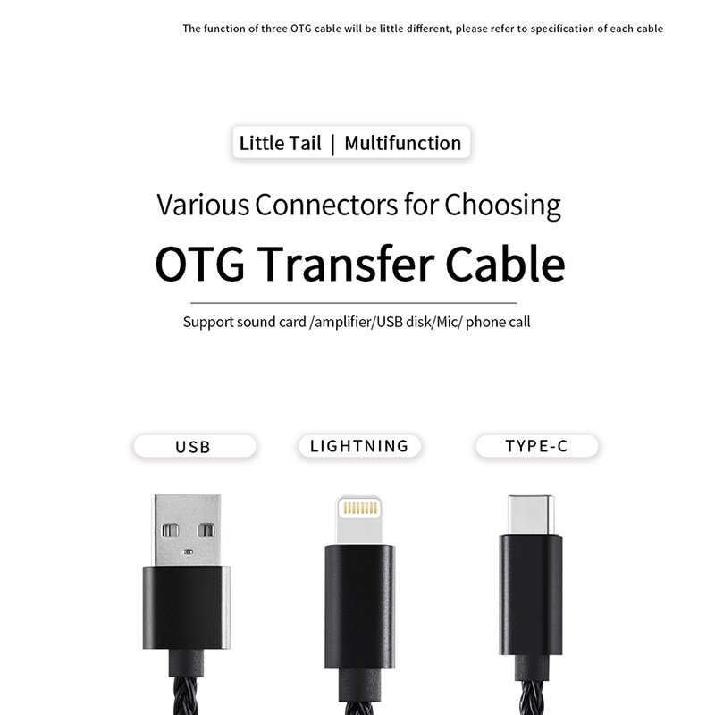 Jcally OTG Kabel Adaptor Multi-Fungsi Cocok Untuk Lampu-ning Komputer Android Tipe C Kabel Antarmuka Usb Untuk UP5 M3X UA2 ATOM LINK2 UA5 BEAM3S