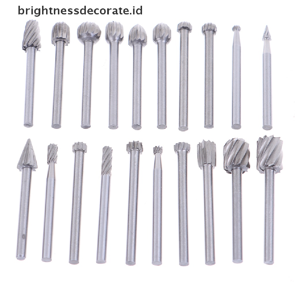 [Birth] 20pcs Tungsten Carbide Rotary Point Burr Die Grinder Shank Set 3 * 40mm [ID]