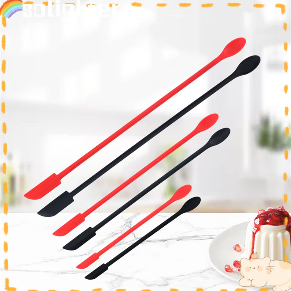 Solighter 3pcs Scraper New Spatula Fleksibel Sikat Wajah