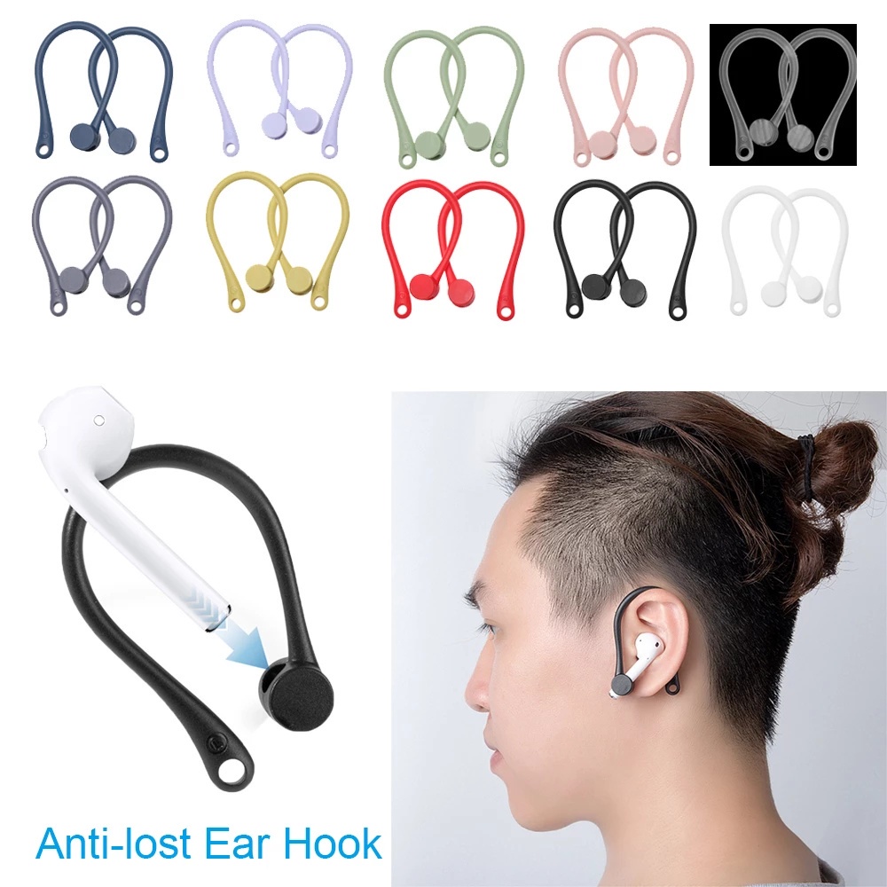 [Harga Grosir]1 Pasang Kait Telinga Bahan Silikon Anti Hilang Untuk Airpods 1 / 2