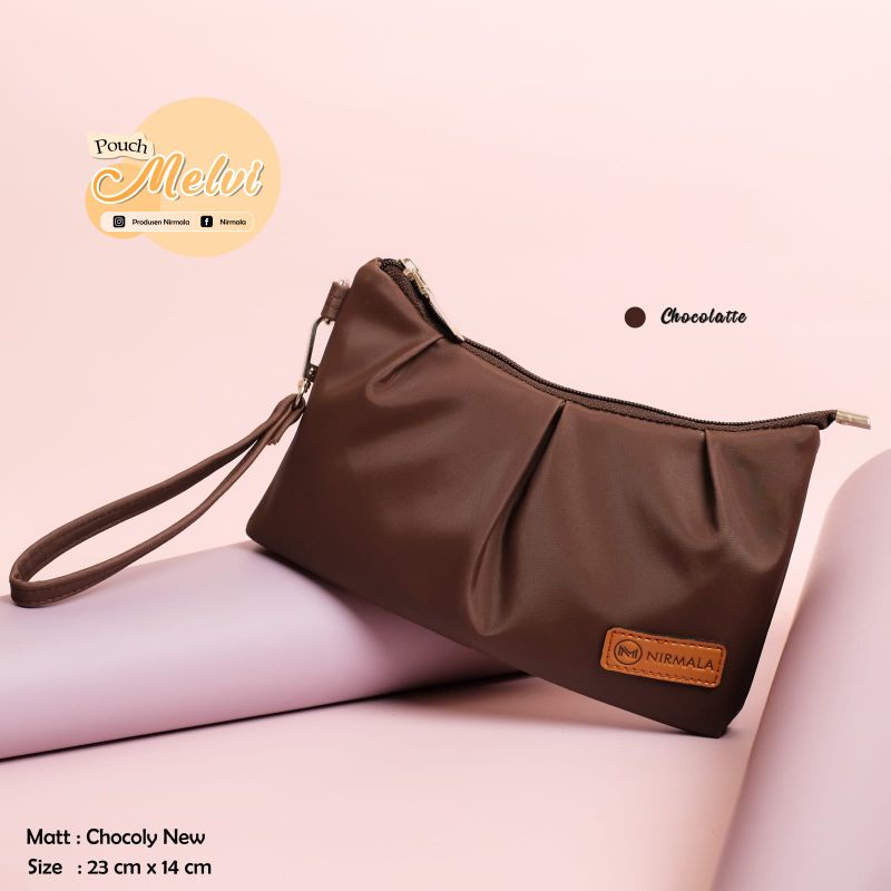 POUCH MELVI BY NIRMALA BAHAN CHOCOLY ANTI AIR PREMIUM WATERPROOF