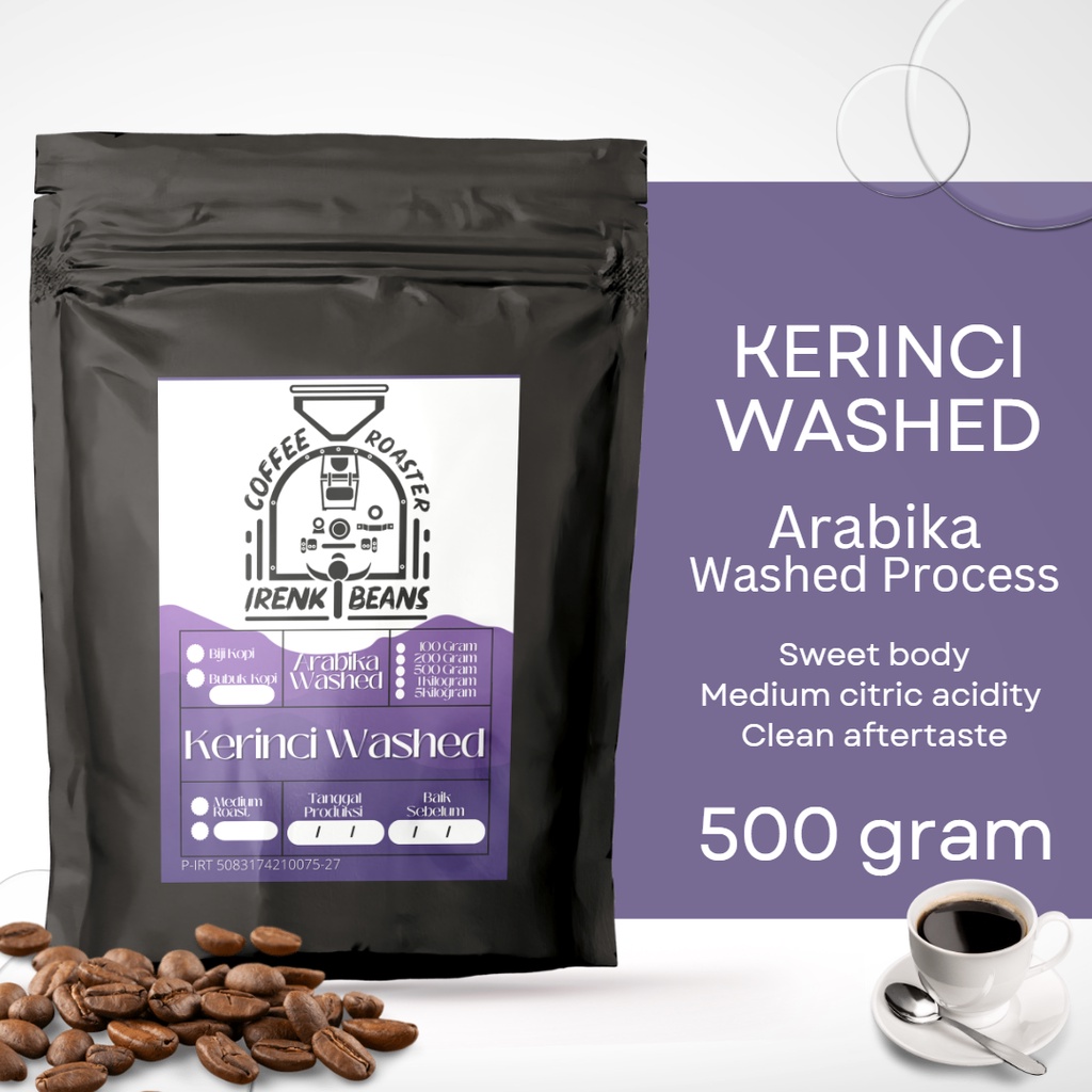 

Kopi Arabica Kerinci Fullwashed 500g Biji Bubuk