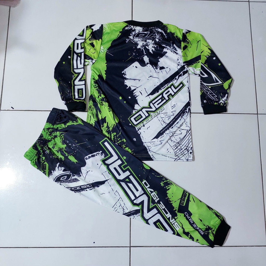 Jersey balap setelan baju motor cross baju balap sepeda motor anak