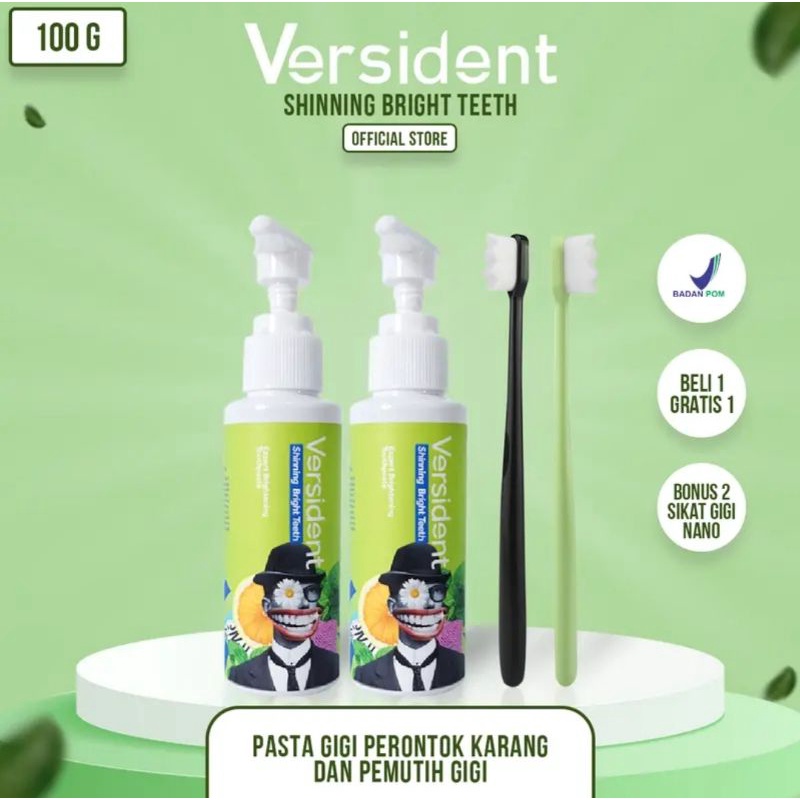 VERSIDENT Shining Bright Teeth Pasta Gigi Perontok Karang Gigi Dan Pemutih gigi