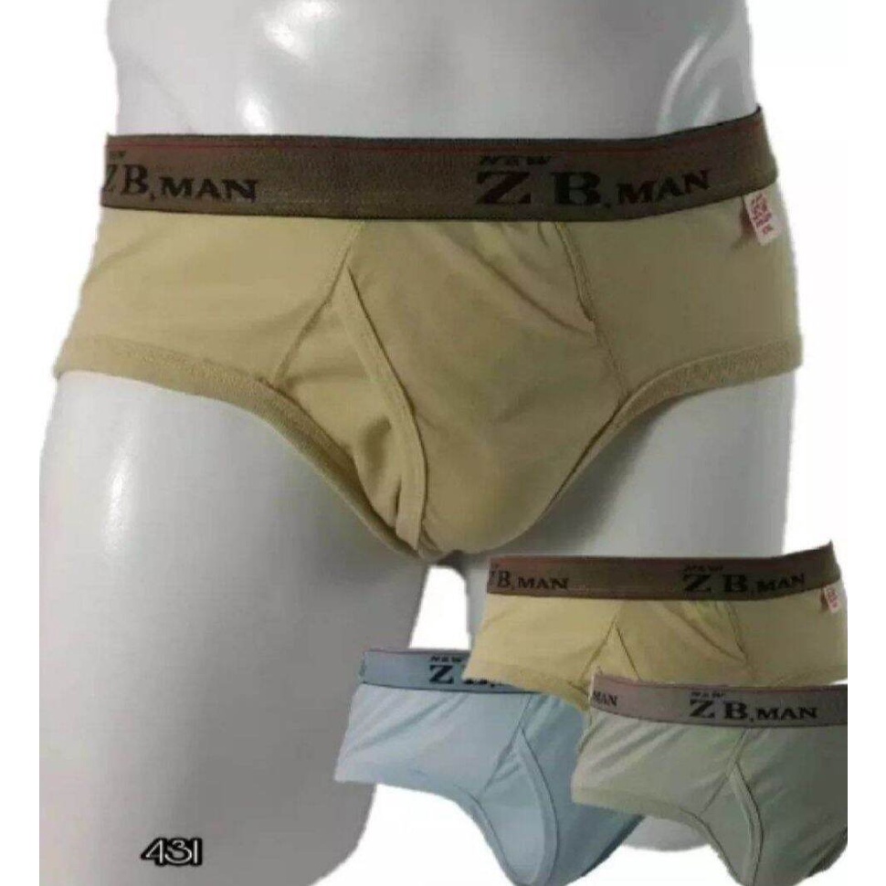 Celana Dalam Pria Dewasa ZB MAN 3 Pcs Karet Boxer