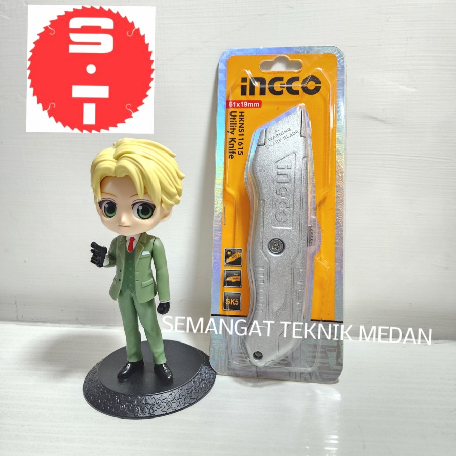 

PISAU CUTTER MINI HD UTILITY KNIFE SCRAPER 1 PCS MATA INGCO HKNS11615