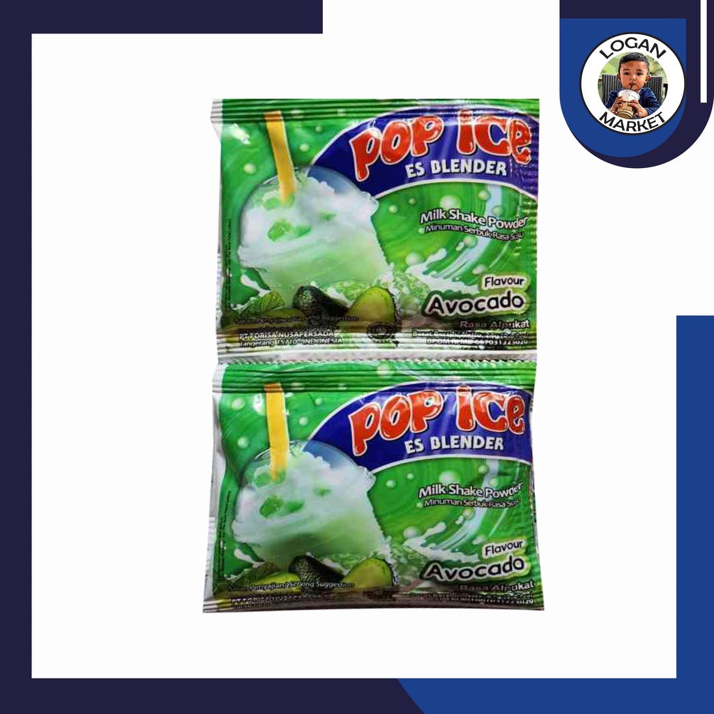 Pop Ice Es Blender Alpukat Avocado Renceng 10 Pcs Sachet 25gram 25 gr