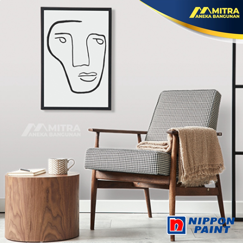 CAT TEMBOK EKSTERIOR INTERIOR NIPPON PAINT WHITE LILAC NP OW 1050 P/ VINILEX ELASTEX SPOTLESS  / PUT