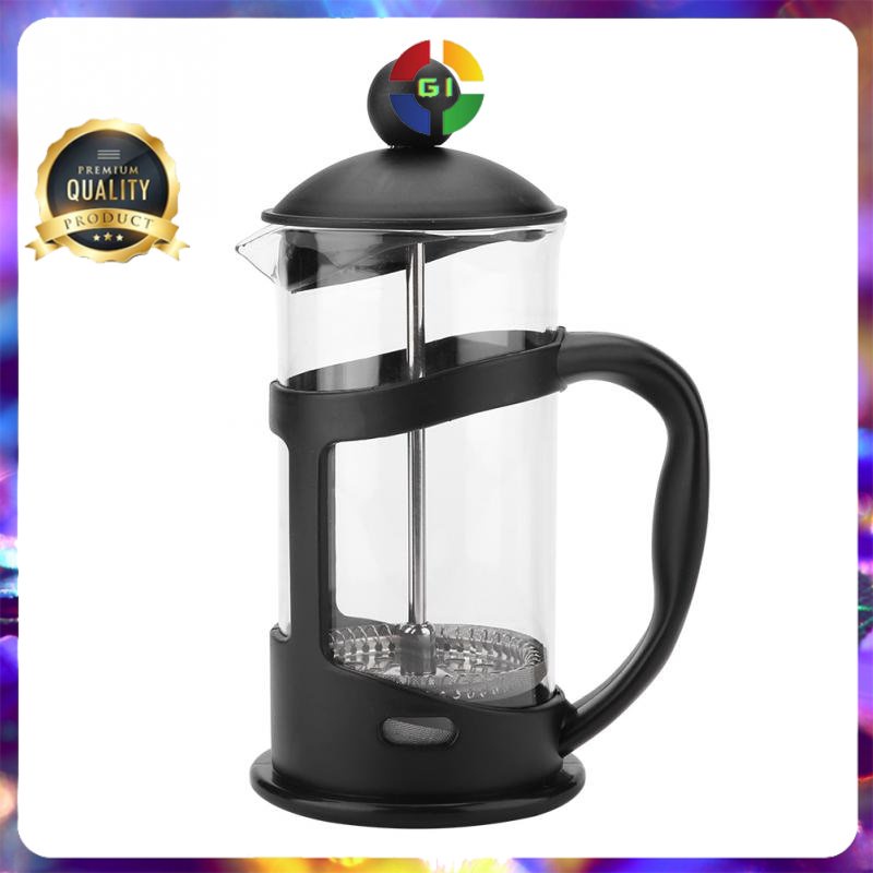 Teko Pot Pembuat Kopi French Press Coffee Maker Pot 600ml Black