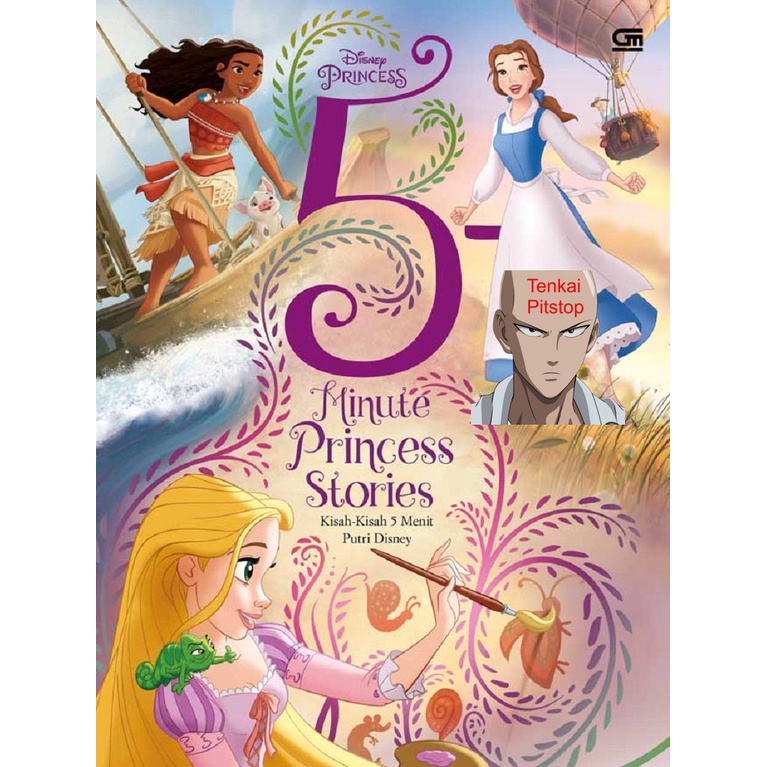 Buku cerita anak Disney 5 Minutes Princess Stories 12 stories (Kisah-kisah 5 Menit Putri Disney 12 c