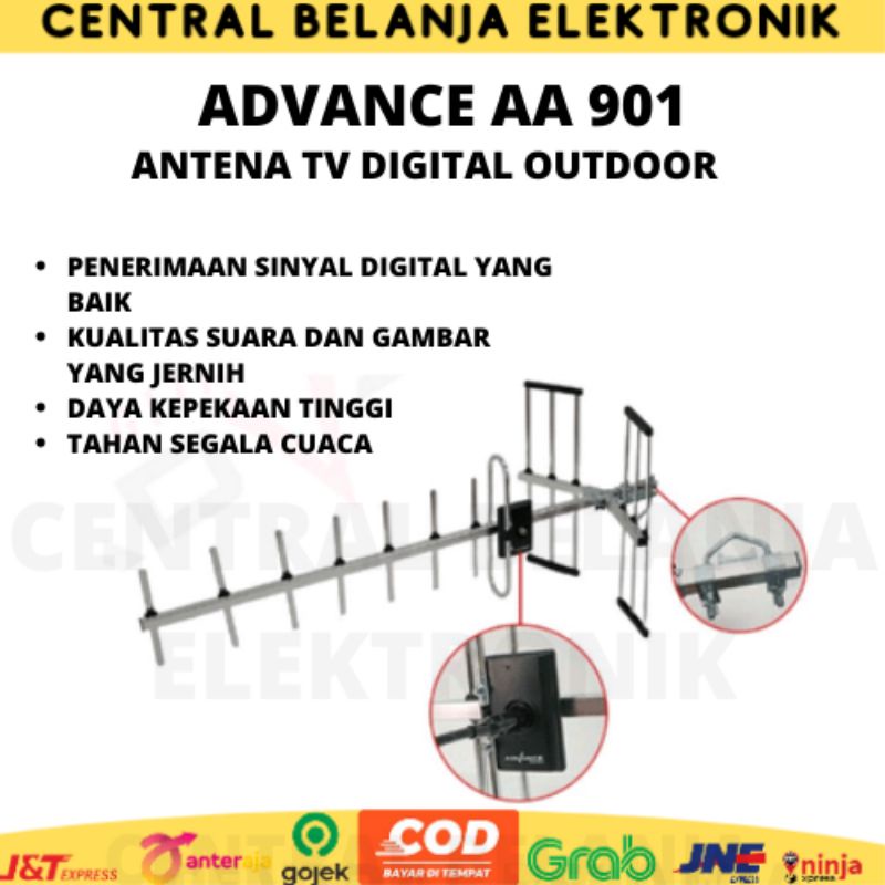 Antena tv digital outdoor advance AA 901 / antena tv digital luar ruangan advance AA901