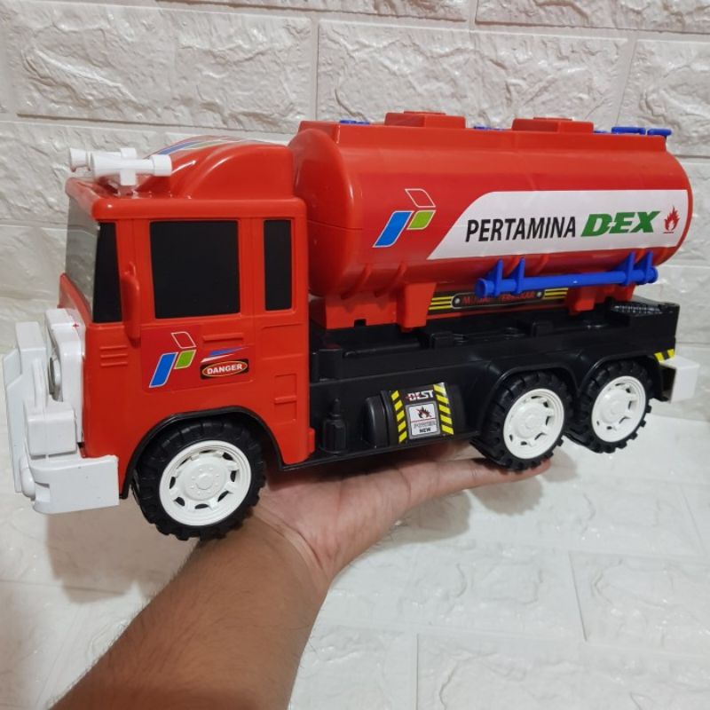 Mainan Mobil Truk Tangki Bensin - Mainan Mobil Truk Pertamina Sheel