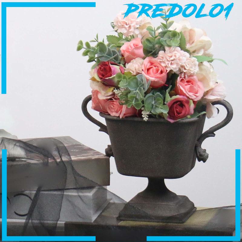 [Predolo1] Pot Bunga Besi Rustic Hiasan Meja Tabletop Centerpieces