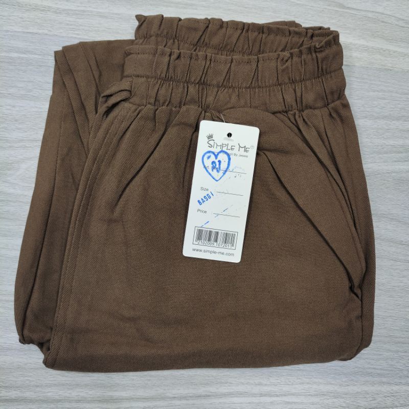 BAGGY PANTS WANITA IMPORT STREECH//CELANA PANJANG WANITA TEBAL POLOS