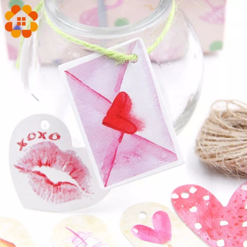 

Hang Tag Valentine Paper Envelope Hampers isi 5 pcs +Tali