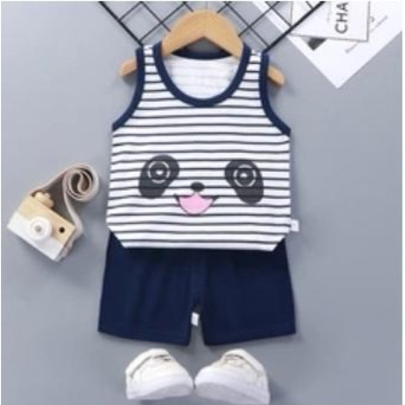 VS - NEW SET SINGLET KOMBI KARAKTER C BABY ANAK USIA 1-5 TAHUN