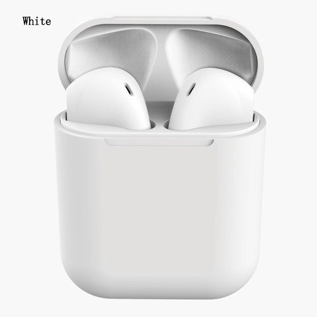 headset bluetooth AIRSPRO Inpods 12 Headset Bluetooth Earphone TWS Airpods i12 Macaron - Putih(C0F0)
