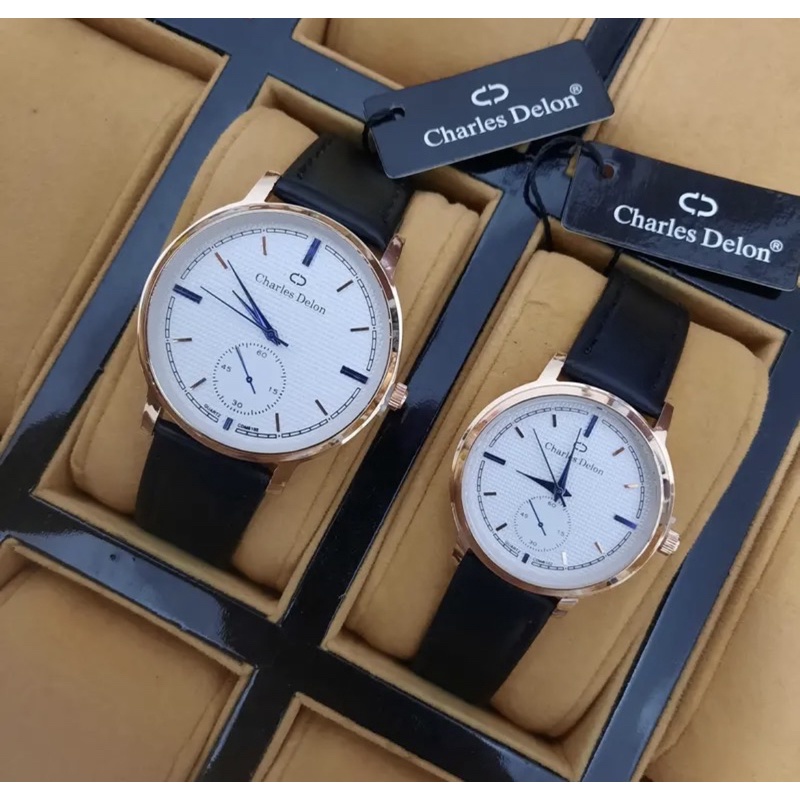 NEW jam tangan couple charles delon original anti air