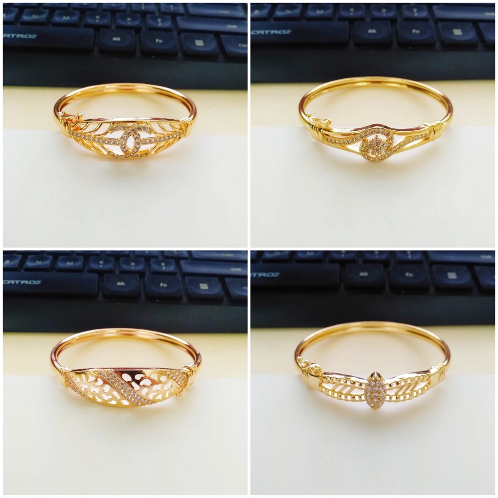 AV101 Grosir Gelang Bangle Permata Buka Samping