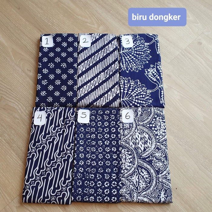 Batik Kain Batik Garutan Warna Biru Navy