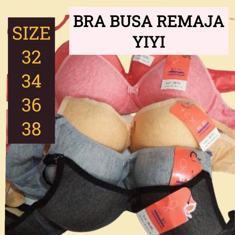 BRA BH WANITA REMAJA DEWASA YIYI BUSA TIPIS SIZE 32 34 36 38