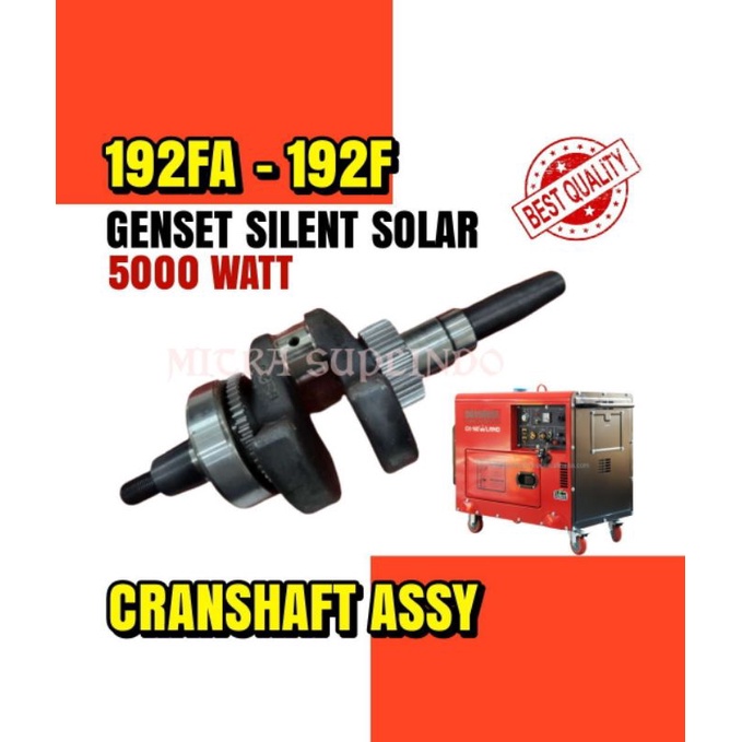 192F-192FA Crankshaft aaay/Askruk mesin diesel-Genset