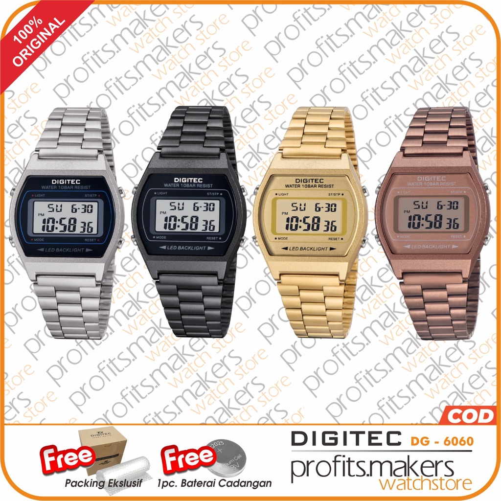 DIGITEC DG 6060 R / DG-6060R / DG6060 R Watch Jam Tangan ORIGINAL