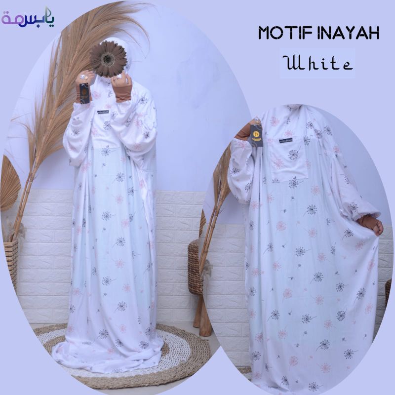 MUKENA TERUSAN YAA BASMAH MOTIF TERBARU INAYAH