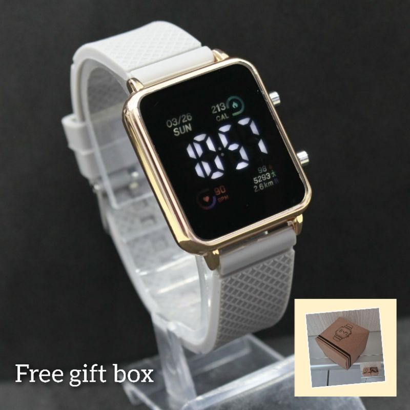 Jam Led segi Jinshengsi jss 3498 free gift box