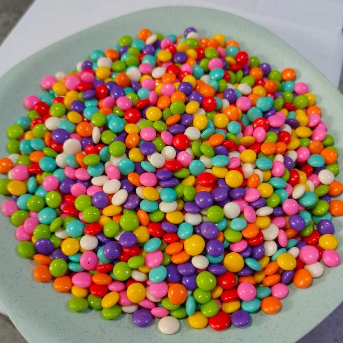 

ELMER CHOCO CHIP COLOURED PELANGI HALF ROUND SETENGAH BULAT 250 Gr