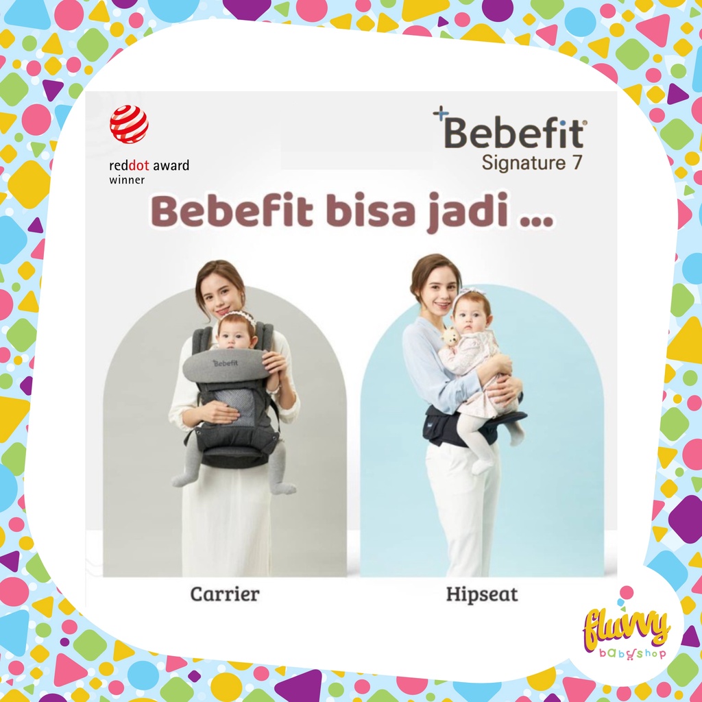 Bebefit Signature 7 Smart Baby Carrier & Foldable Hip Seat | Gendongan Bayi